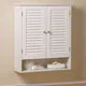 Olympia Wall Mounted 2-Door Louvered Cabinet - White - Thumbnail 1