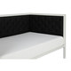 DHP Soho White Metal with Black Linen Modern Twin Daybed