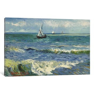 iCanvas Seascape Near Les Saintes Maries de la Mer by Vincent van Gogh Canvas Print