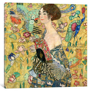 iCanvas Lady with a Fan by Gustav Klimt Canvas Print