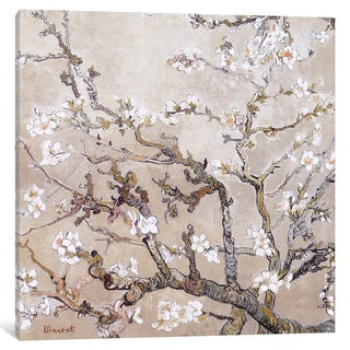 iCanvas Almond Branches In Bloom San Remy, C. 1890 (tan) by Vincent van Gogh Canvas Print