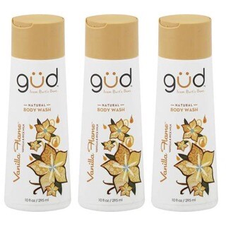 Gud from Burt's Bees Vanilla Flame Natural 10-ounce Body Wash (Pack of 3)