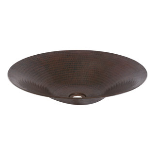 Unikwities Oil-rubbed-bronze-finished 14-gauge Copper 18 x 3.5-inch Minimum Weight 5 lbs. 12 oz. Round Vessel Sink