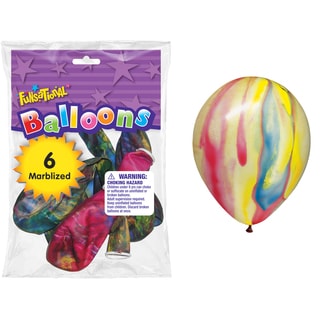 Pioneer National Latex 11540 12" Marbleized Funsational Balloons 6-count