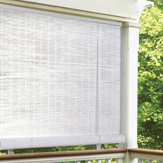 Lewis Hyman White Indoor / Outdoor 1/4 inch Rollup Blind