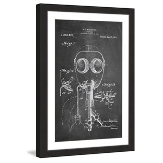 Marmont Hill - 'Gas Mask 1921 Chalk' by Steve King Framed Painting Print
