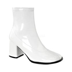 Women's Funtasma Gogo 150 Ankle Boot White Stretch Patent