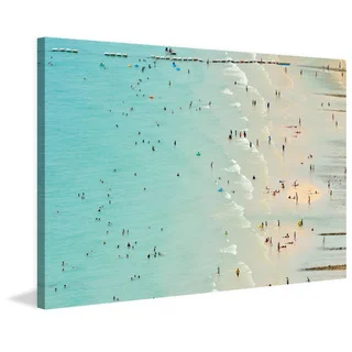 Marmont Hill - 'Fun at the Beach' Painting Print on Wrapped Canvas