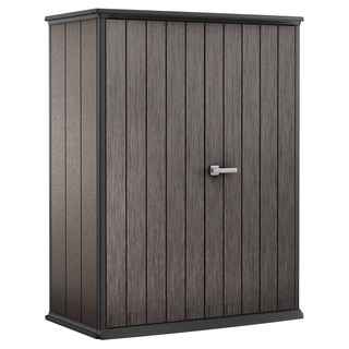 Keter High Store Dark Grey Resin Wood Look and Feel Outdoor Garden Storage Shed