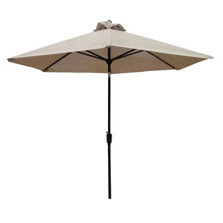 Oakland Bali Black/Tan Polyester/Aluminum Vented 9-foot Patio Umbrella