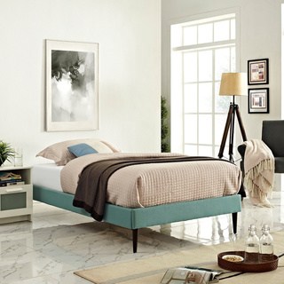 Sherry Laguna Fabric Bed with Round Tapered Legs