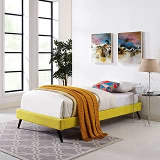 Helen Sunny Wood Bed with Round Splayed Legs