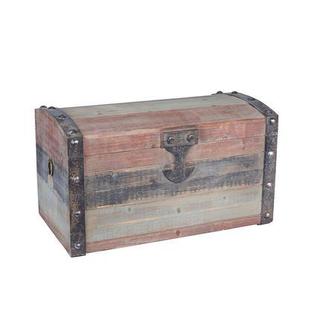 Weathered Wooden Small Storage Trunk