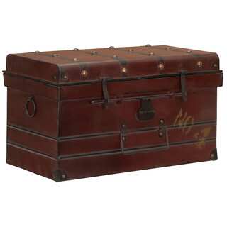 Household Essentials Red Large Steamer Trunk