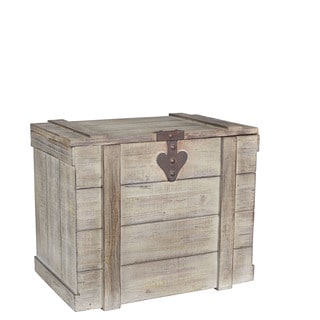 Antique-grey Wood Large Home Chest