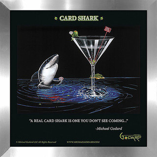 Michael Godard "Card Shark" Fine Framed & Canvassed Wall Art
