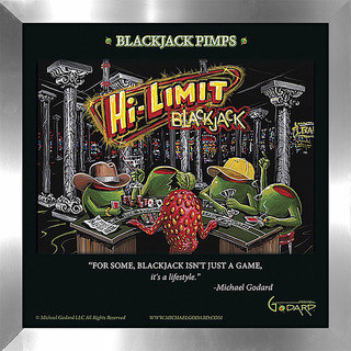 Michael Godard "Black Jack Pimps" Fine Framed & Canvassed Wall Art