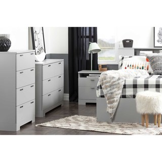 South Shore Reevo Queen Mates Bed (60'') with 2 Drawers
