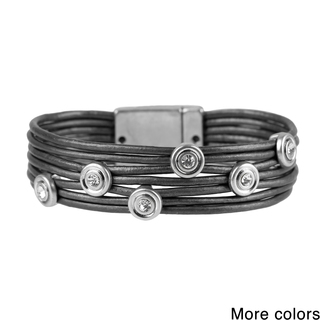 Saachi Leather Embellished Bracelet (China)