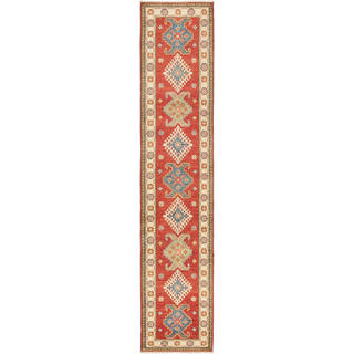 eCarpetGallery Hand-knotted Finest Gazni Blue/Red Wool Rug (2'9 x 13'1)