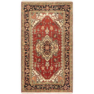 eCarpetGallery Multicolored Wool/Cotton Hand-knotted Serapi Heritage Rug (3'0 x 5'2)