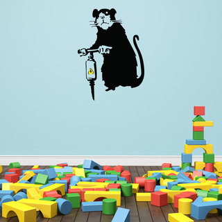 Jackhammer Rat Solid-colored Vinyl Wall Decal