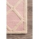 nuLOOM Handmade Abstract Fancy Trellis Wool Rug (3' x 5') - Thumbnail 2