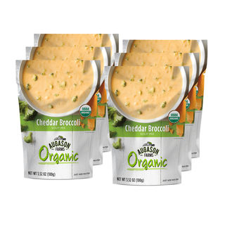 Augason Farms Organic Cheddar Broccoli Soup Mix 3.52 oz. 6-pouch Pack