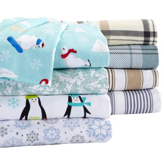 Home Fashion Designs Aspen Collection Super Soft Printed Cotton Flannel Sheet Set