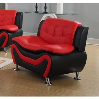 Roselia Black and Red Relaxing Contemporary Modern-style Chair