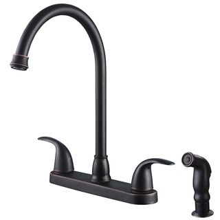 Ultra Faucets UF21045 Two-Handle Oil Rubbed Bronze Kitchen Faucet With Side Spray