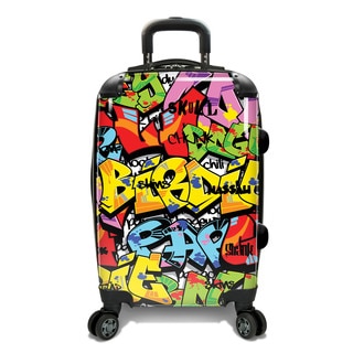 Loudmouth 22-inch Tags Expandable Hardside Carry-On Spinner Suitcase