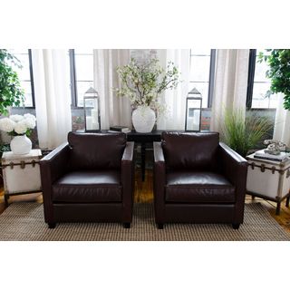 Urban Brown Top Grain Leather Collection (Set of 2)