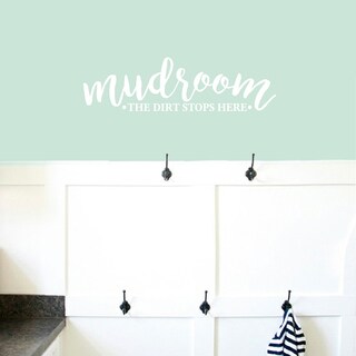 Mudroom The Dirt Stops Here Wall Decals - 36" wide x 10" tall