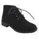 Bonnibel Women's GF11 Faux Suede Lace-up Closure Low-heel Casual Oxford Shoes - Thumbnail 0