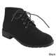 Bonnibel Women's GF11 Faux Suede Lace-up Closure Low-heel Casual Oxford Shoes - Thumbnail 1