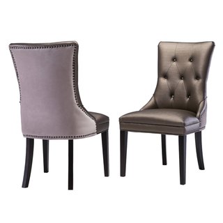 Ester Bronze Birch/Faux Leather/Velvet Chair (Set of 2)