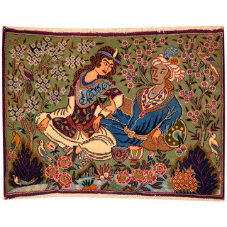 Herat Oriental Persian Hand-knotted Kashan Wool Rug (2'9 x 3'8)