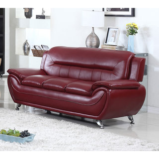 Alice Faux Leather Modern Sofa
