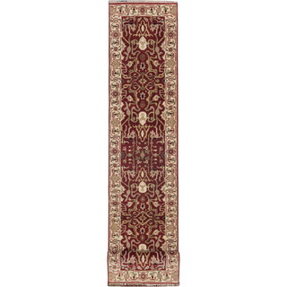 eCarpetGallery Hand-knotted Serapi Heritage Cream/Red Wool Rug (2'7 x 20'1)
