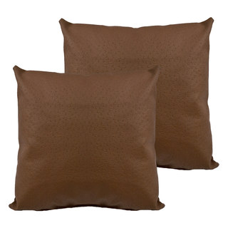 Sherry Kline Orich Faux Leather 20-inch Decorative Throw Pillow (Set of 2)