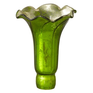 River of Goods Green Hand-blown Mercury Glass Replacement Lily Shade