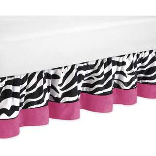 Sweet Jojo Designs Pink Funky Zebra Toddler Bedskirt