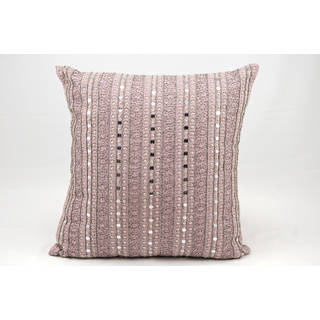 Mina Victory Luminescence Diamond Stripe Lavender Throw Pillow (20-inch x 20-inch) by Nourison