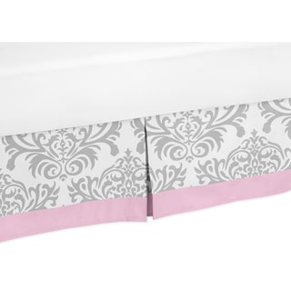 Sweet Jojo Designs Pink and Gray Elizabeth Toddler Bed Skirt