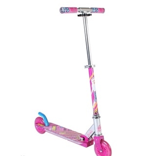 Barbie Pink Aluminum Folding Scooter With LED Deck