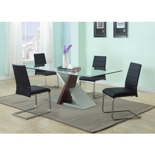 Christopher Knight Home Sadie Black Wood, Glass and Metal 5-piece Dining Set