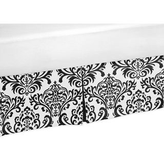Sweet Jojo Designs Black and White Isabella Queen-size Bedskirt