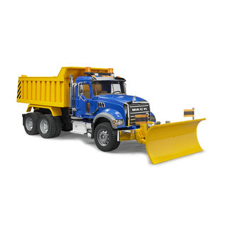 Bruder Toys MACK Metal Granite Dump Truck with Snow Plow Blade