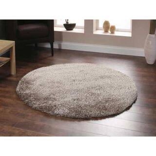 Shaw Uptown Girl Solid-colored Nylon/Polyester Premium Shag Area Rug (6' Round)